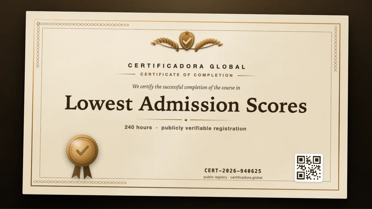 Cover of the Lowest Admission Scores course