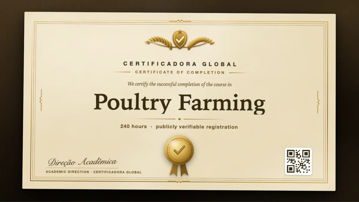 Cover of the Poultry Farming course