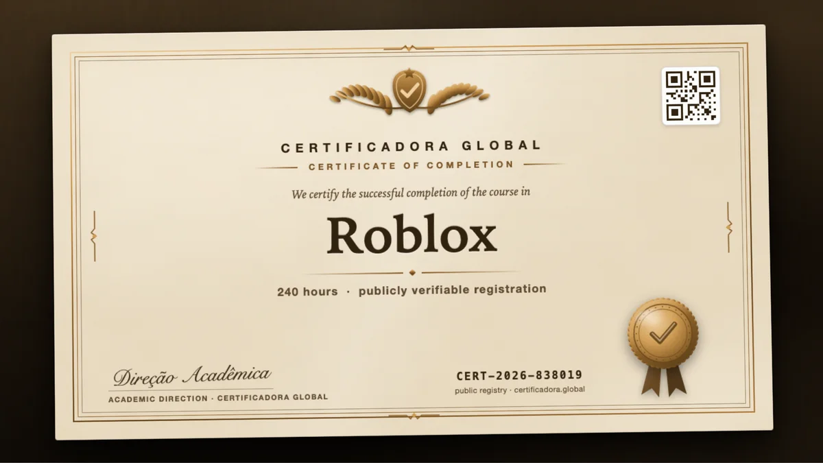 Cover of the Roblox course