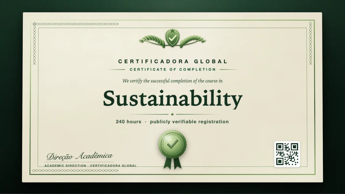 Cover of the Sustainability course
