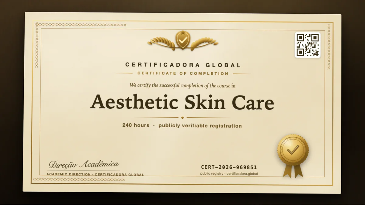 Cover of the Aesthetic Skin Care course