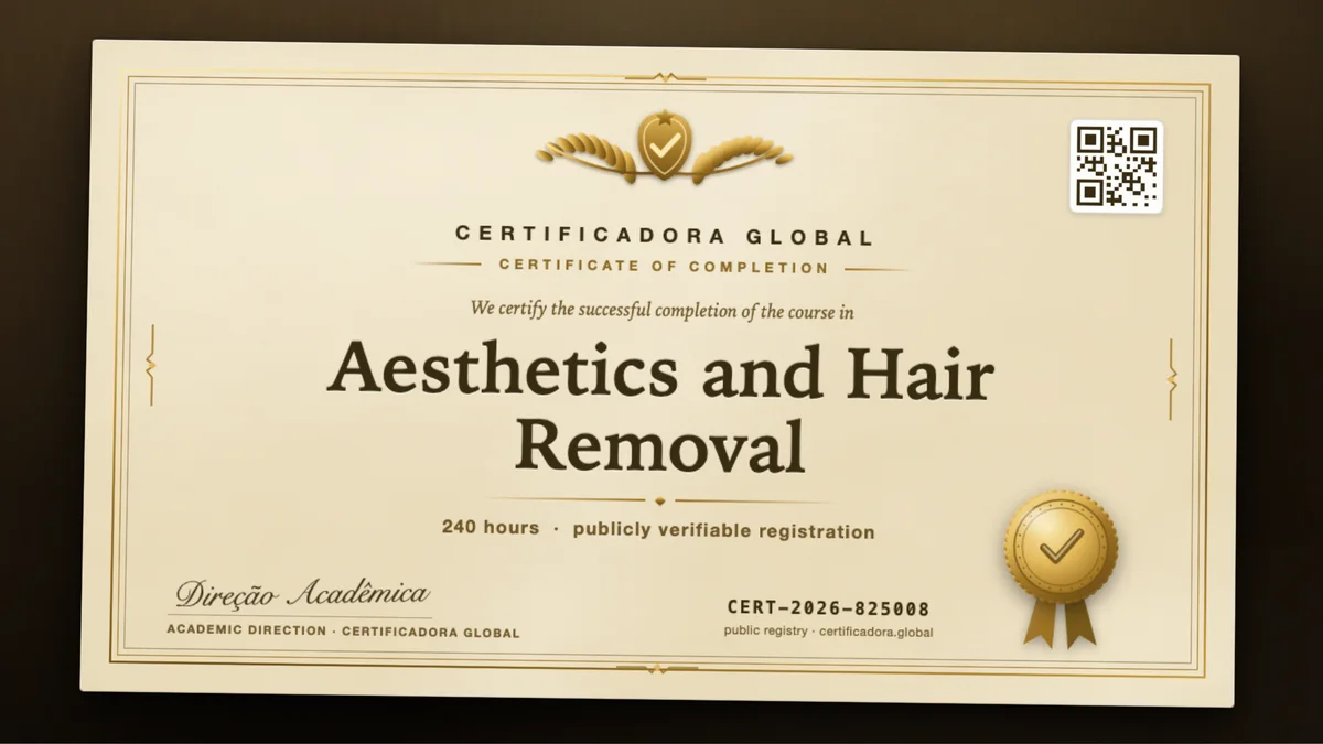 Cover of the Aesthetics and Hair Removal course