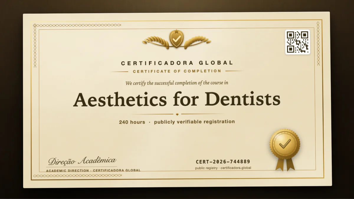 Cover of the Aesthetics for Dentists course