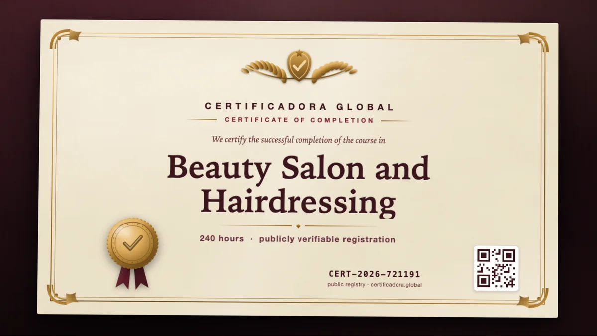 Cover of the Beauty Salon and Hairdressing course
