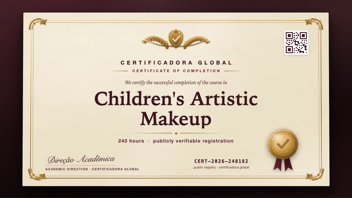 Cover of the Children's Artistic Makeup course