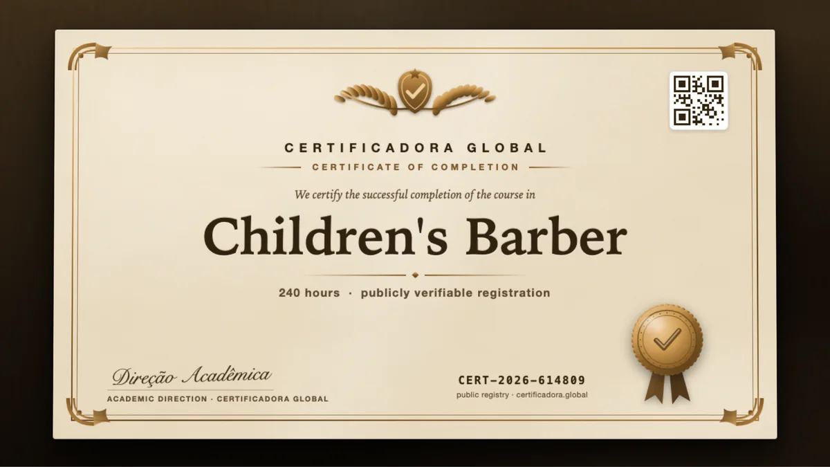 Cover of the Children's Barber course