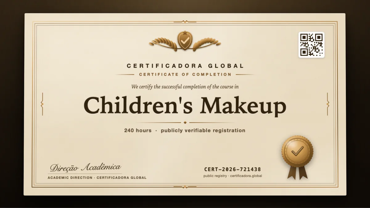 Cover of the Children's Makeup course