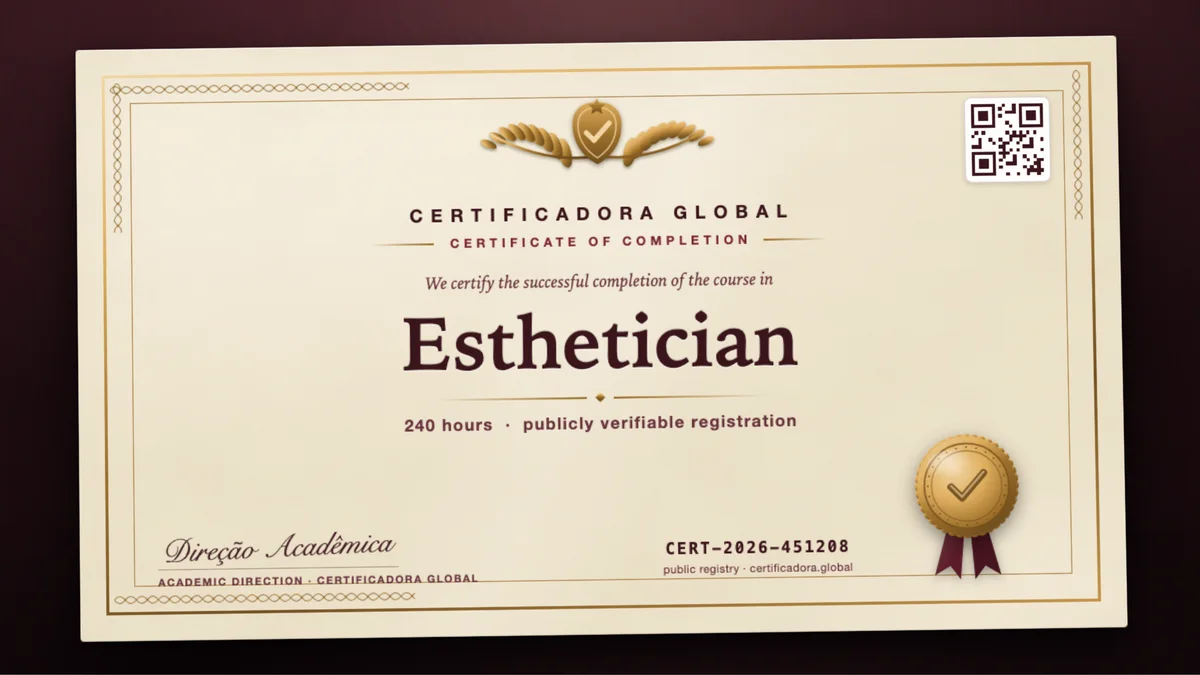Cover of the Esthetician course