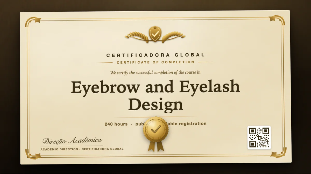 Cover of the Eyebrow and Eyelash Design course
