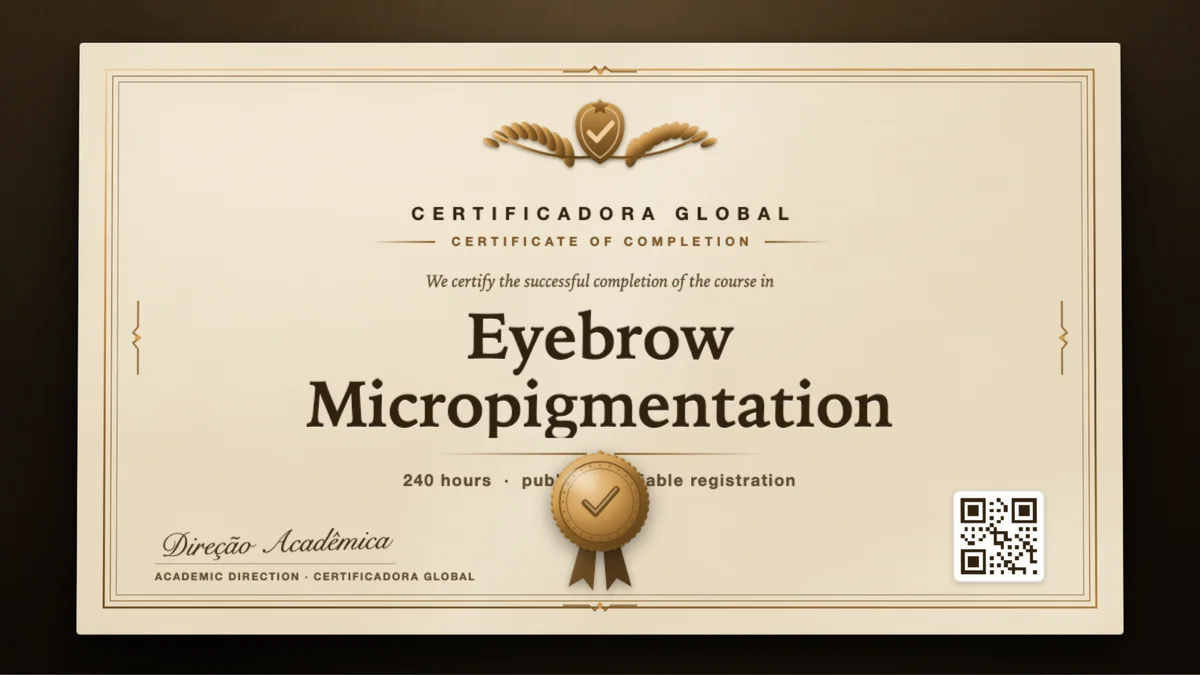 Cover of the Eyebrow Micropigmentation course