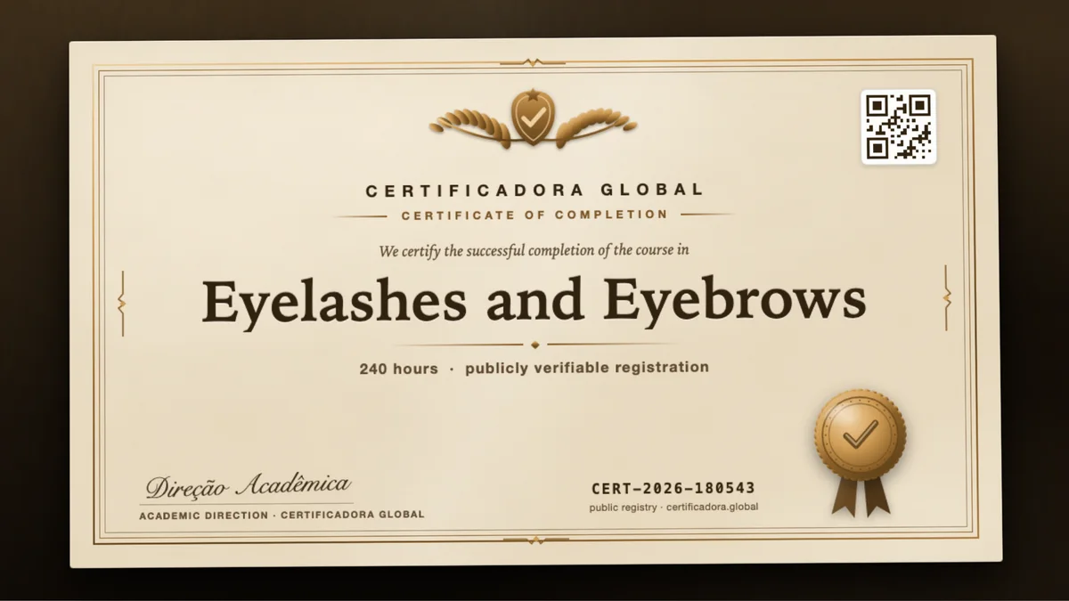 Cover of the Eyelashes and Eyebrows course