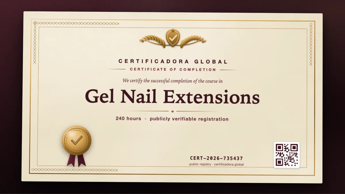 Cover of the Gel Nail Extensions course