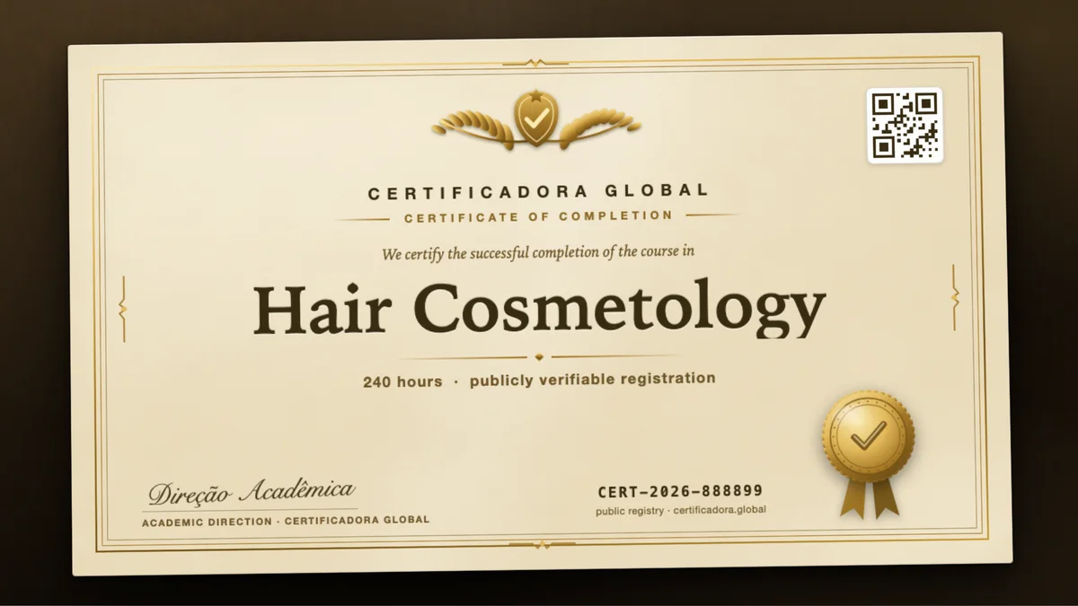 Cover of the Hair Cosmetology course