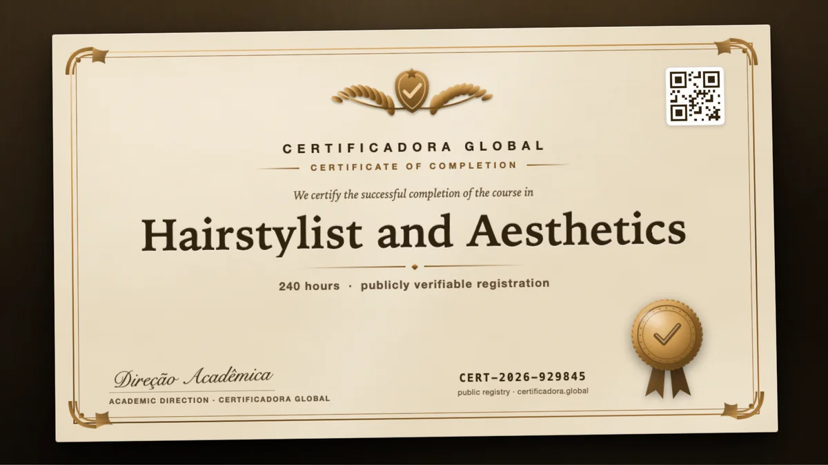 Cover of the Hairstylist and Aesthetics course