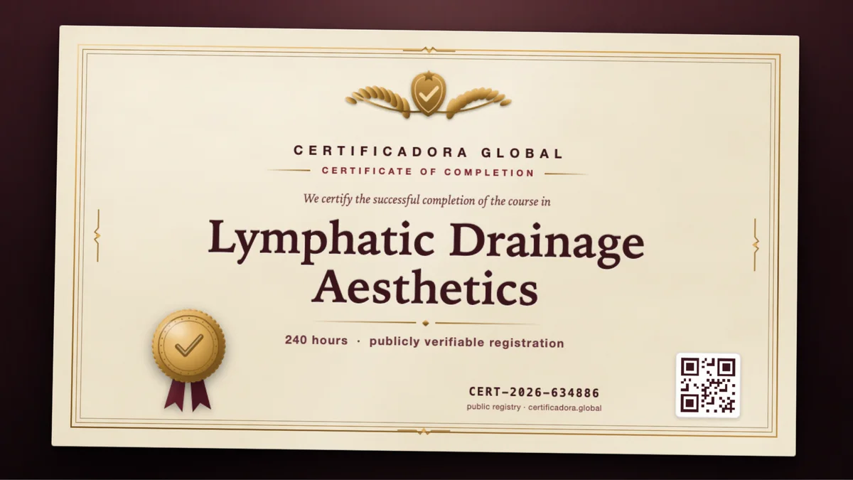 Cover of the Lymphatic Drainage Aesthetics course