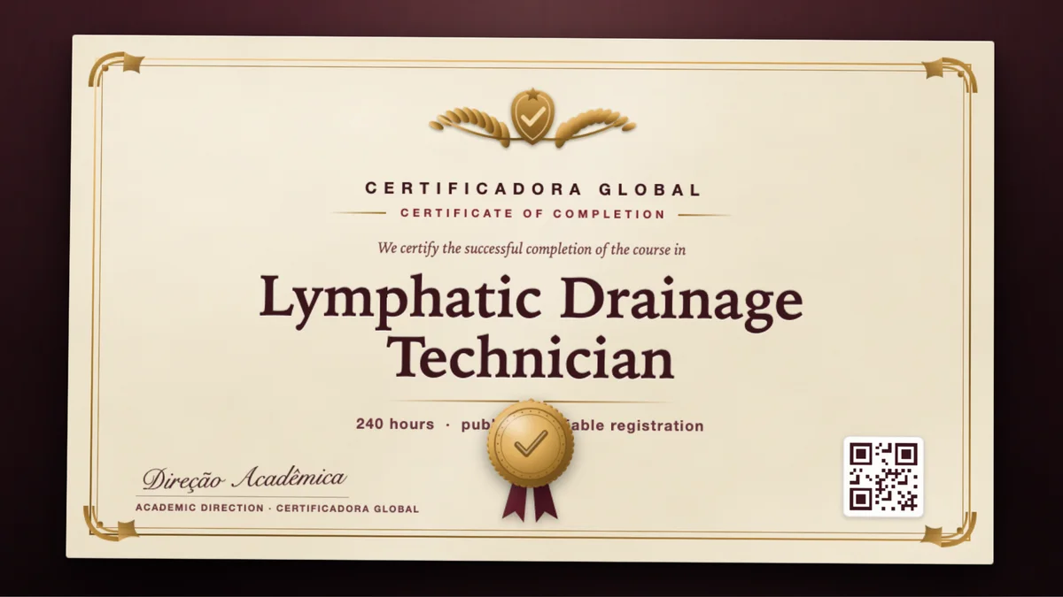 Cover of the Lymphatic Drainage Technician course