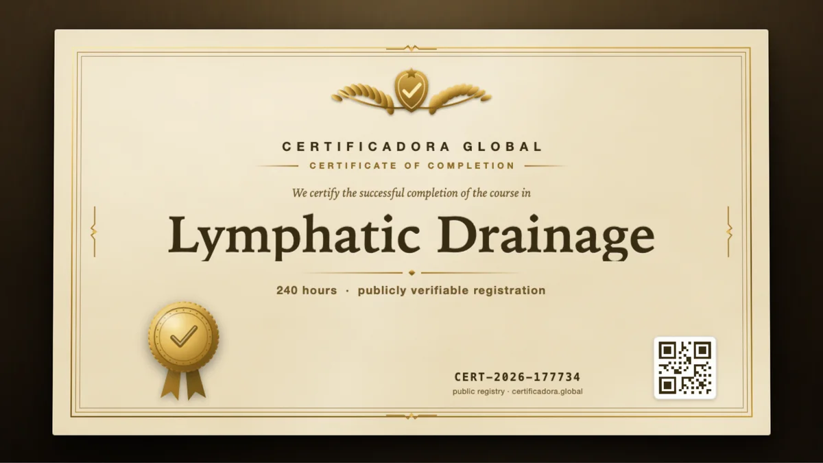 Cover of the Lymphatic Drainage course