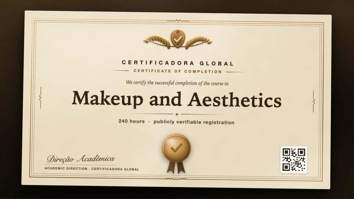 Cover of the Makeup and Aesthetics course