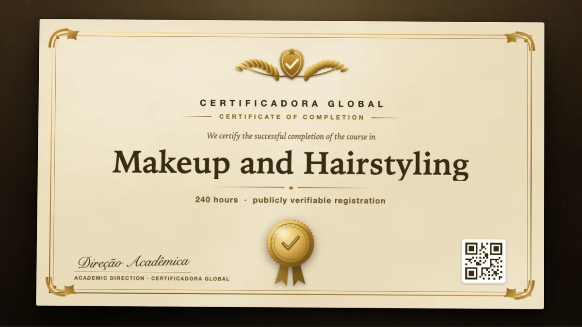 Cover of the Makeup and Hairstyling course