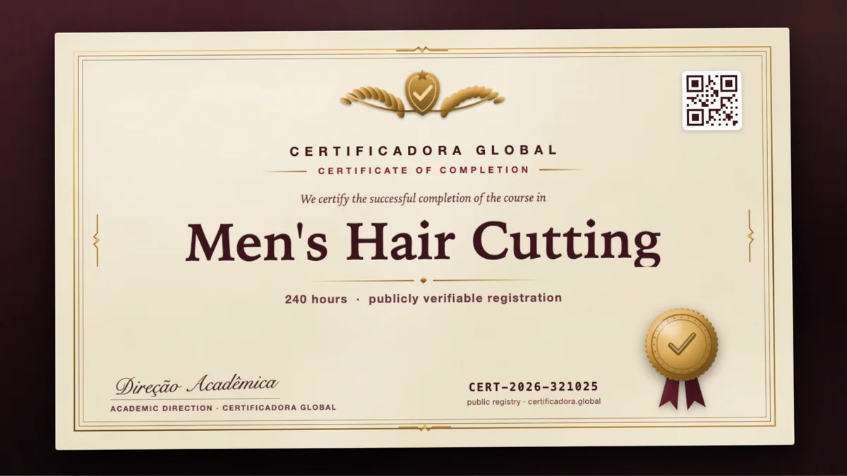 Cover of the Men's Hair Cutting course