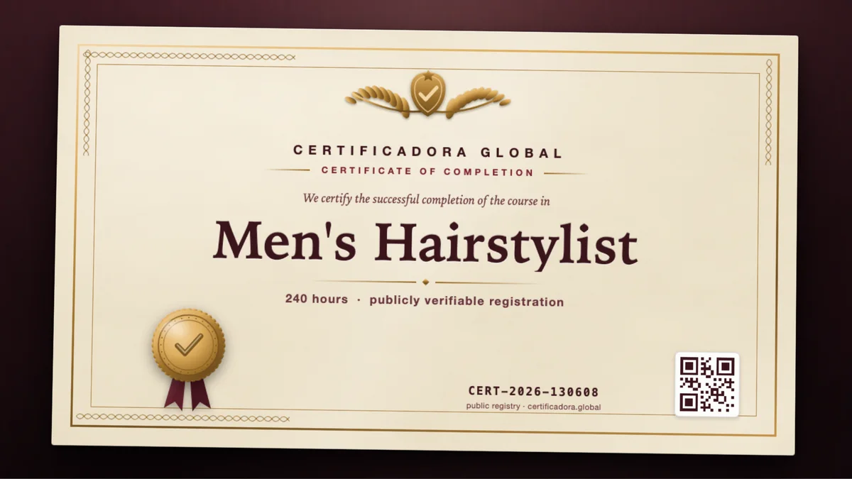 Cover of the Men's Hairstylist course