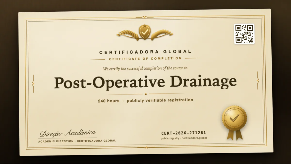 Cover of the Post-Operative Drainage course