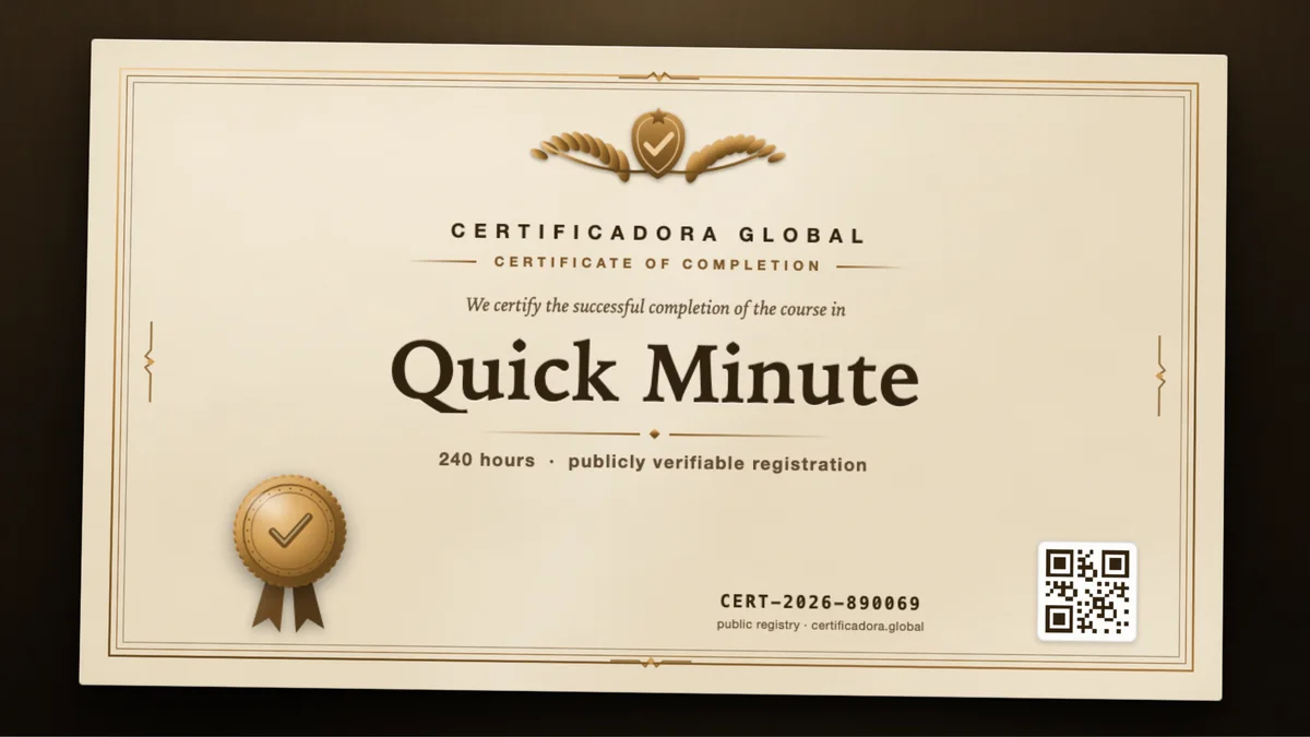 Cover of the Quick Minute course