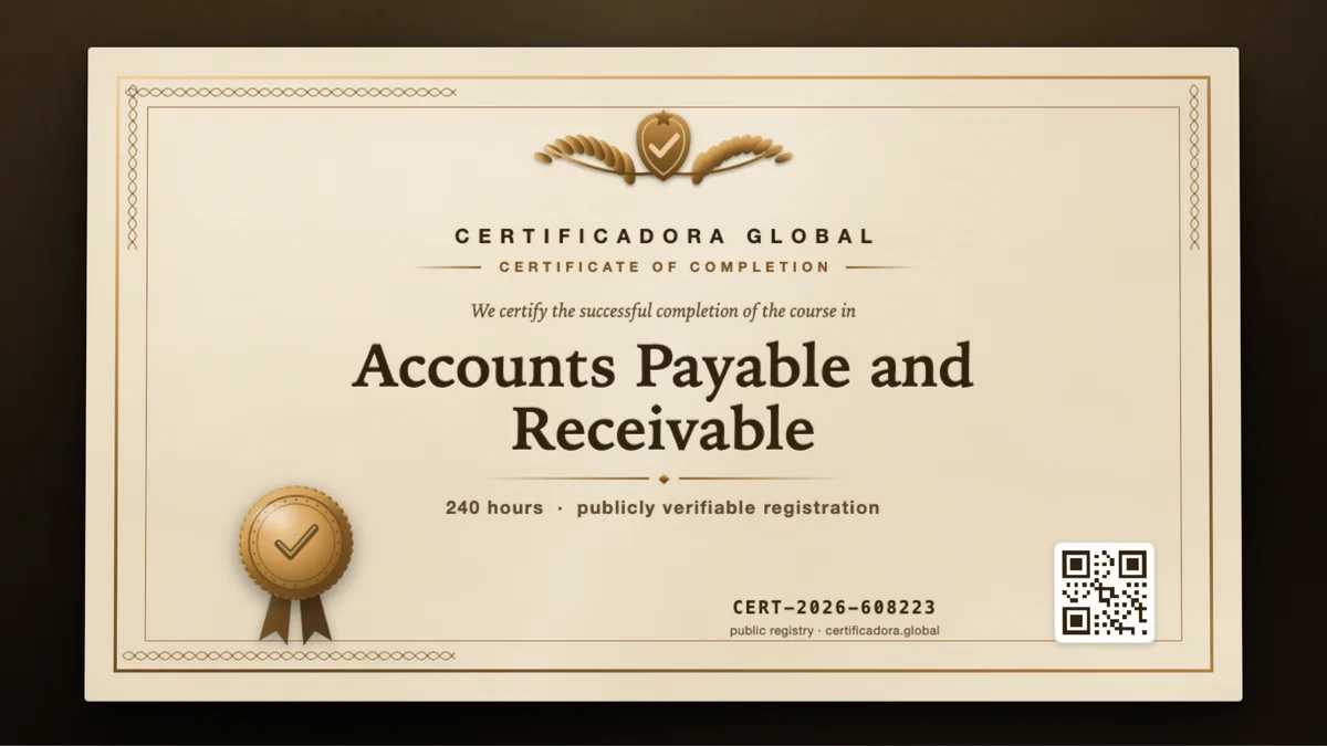 Cover of the Accounts Payable and Receivable course