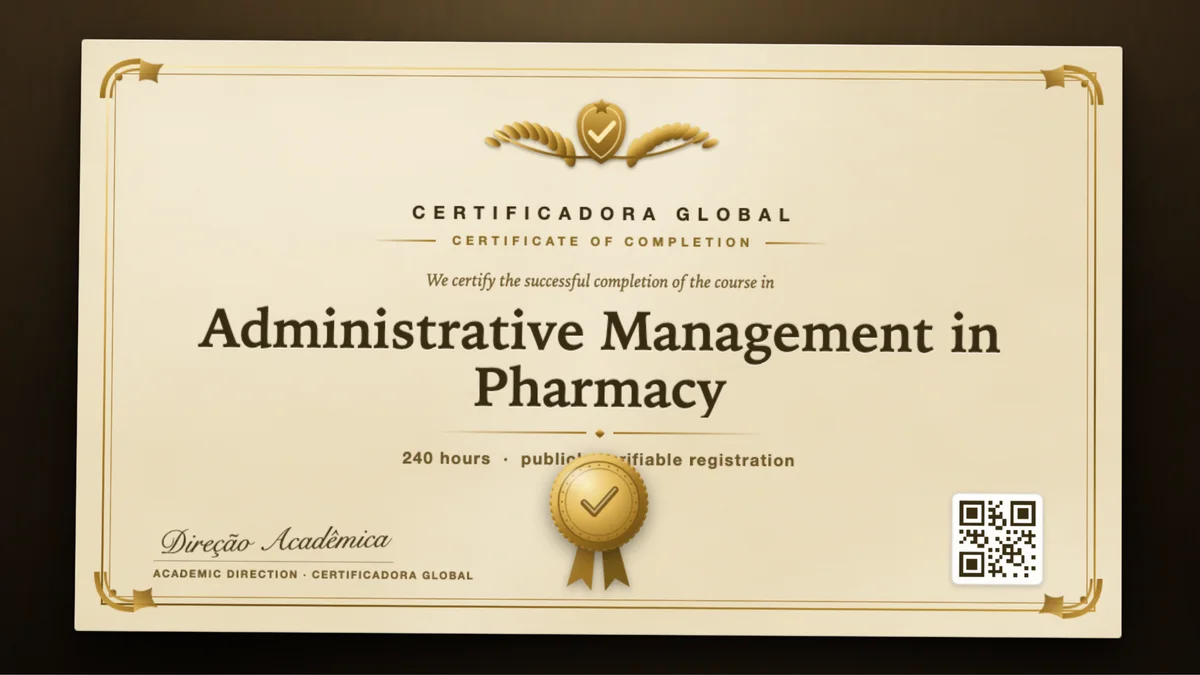 Cover of the Administrative Management in Pharmacy course