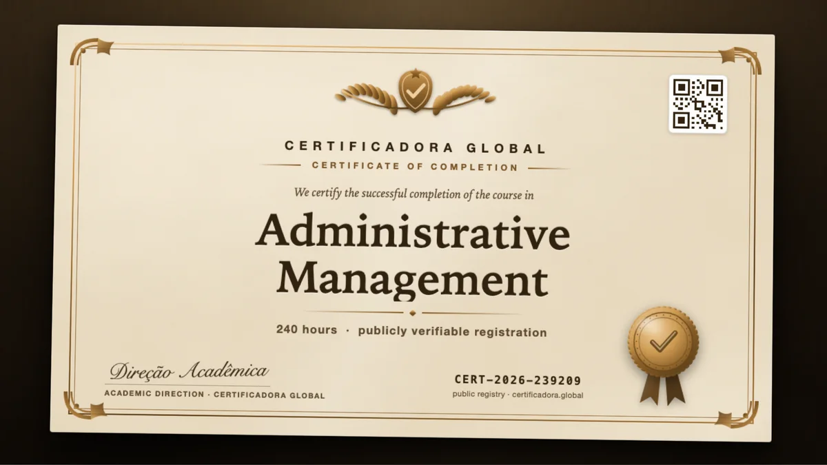 Cover of the Administrative Management course