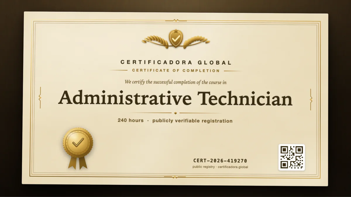 Cover of the Administrative Technician course