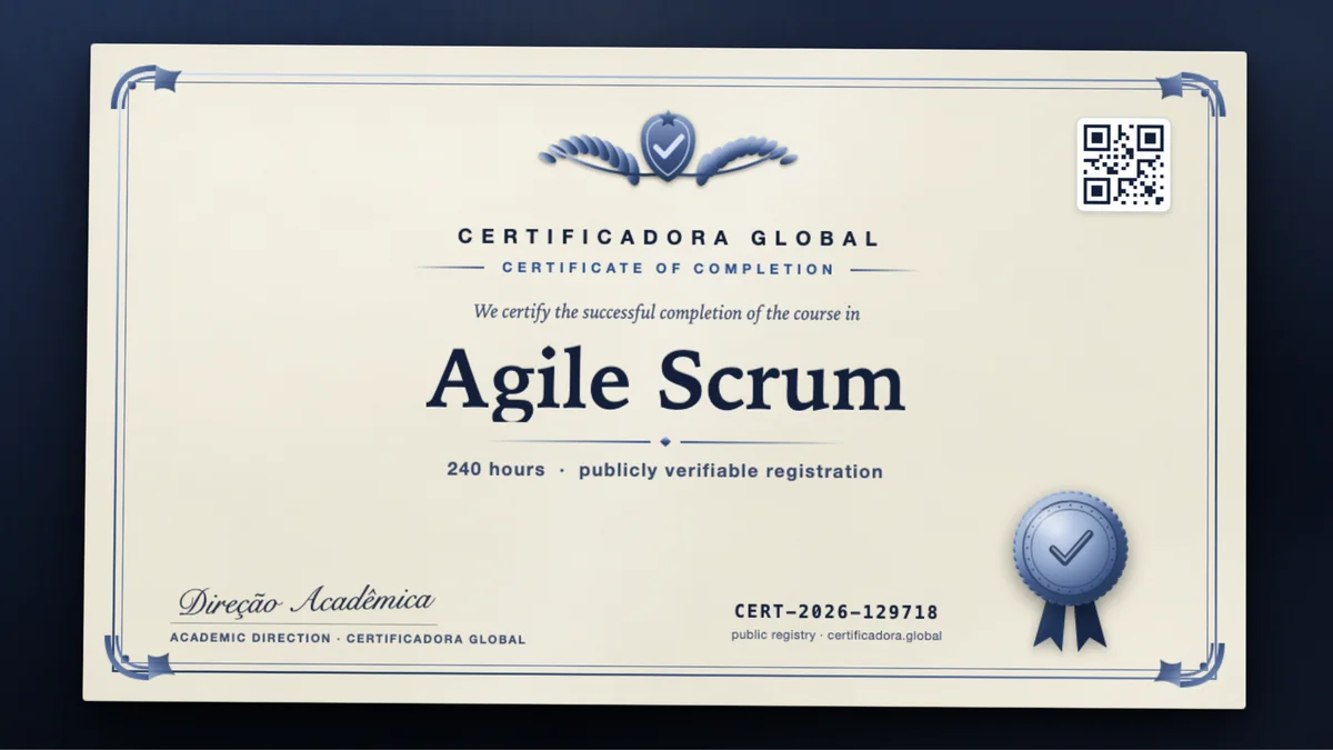Cover of the Agile Scrum course