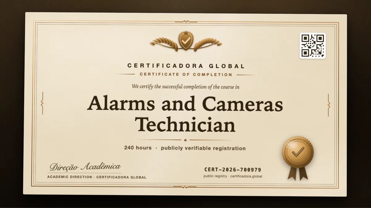 Cover of the Alarms and Cameras Technician course