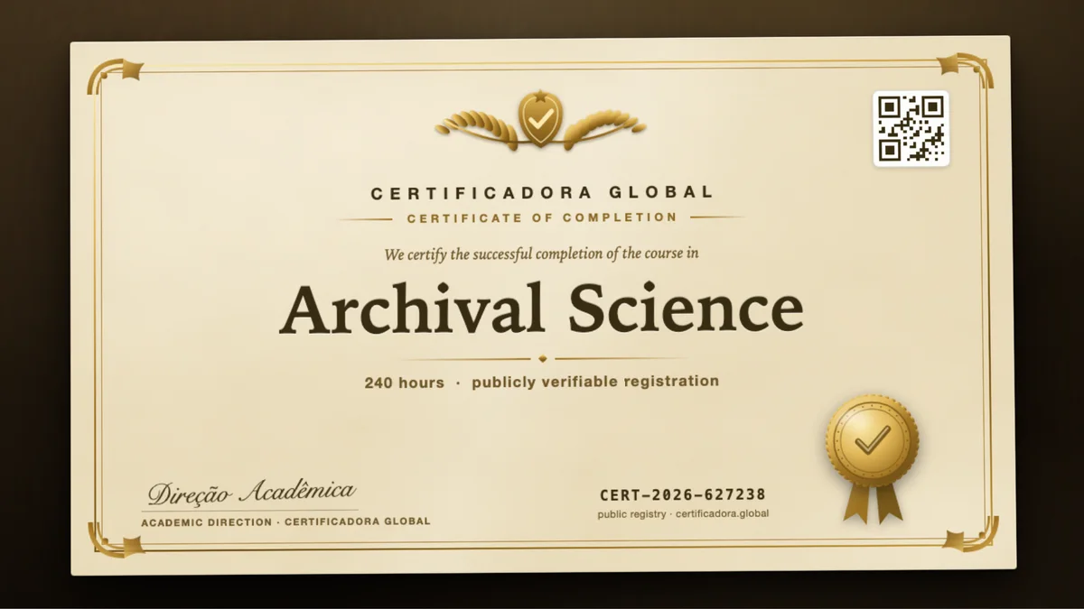 Cover of the Archival Science course