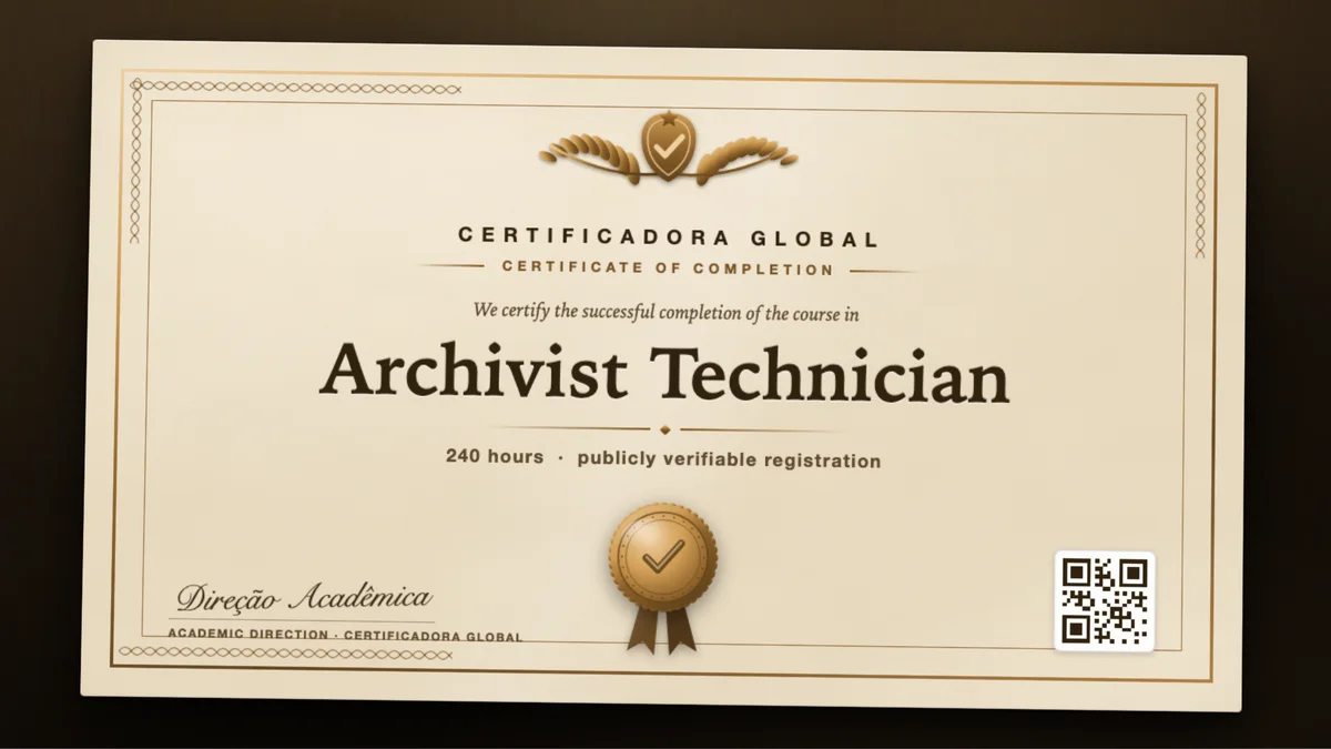 Cover of the Archivist Technician course