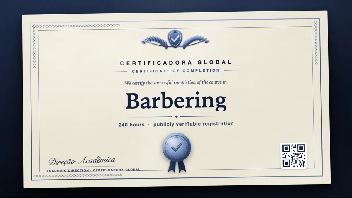 Cover of the Barbering course