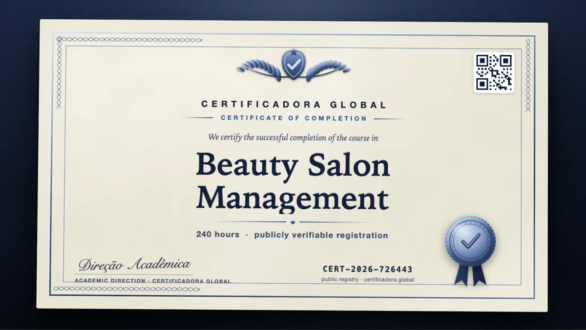 Cover of the Beauty Salon Management course