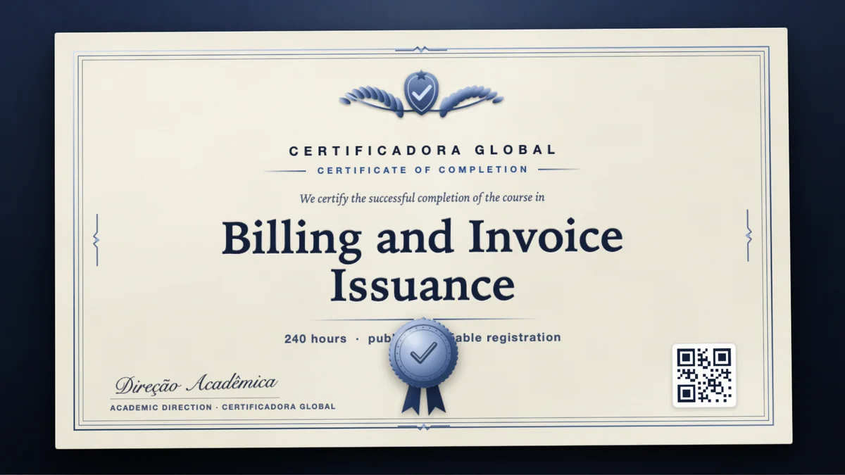 Cover of the Billing and Invoice Issuance course