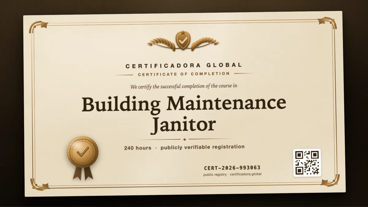 Cover of the Building Maintenance Janitor course