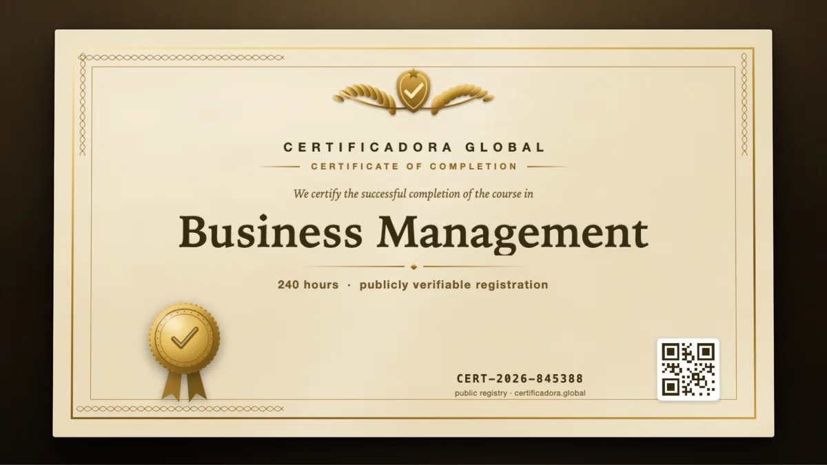 Cover of the Business Management course