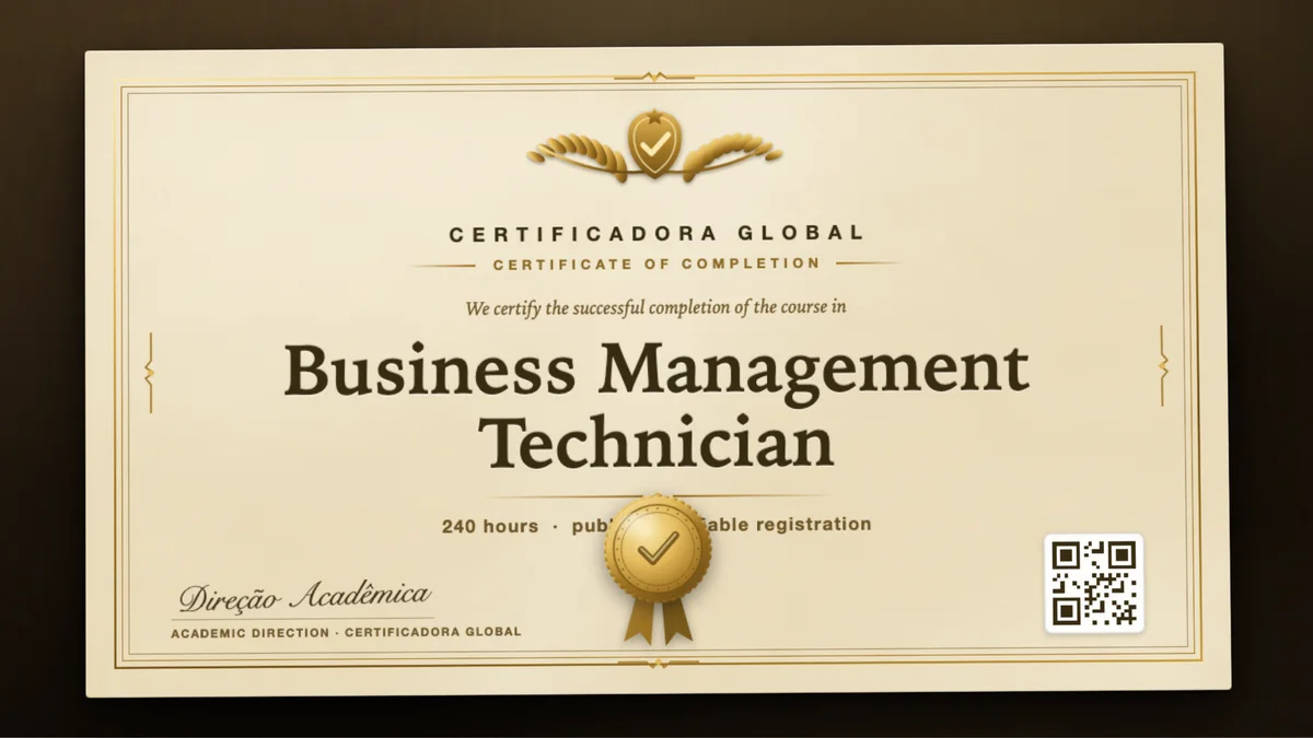 Cover of the Business Management Technician course