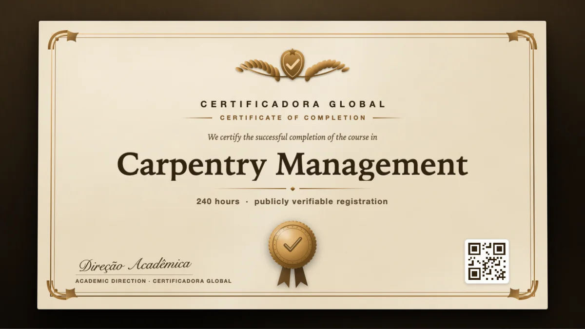 Cover of the Carpentry Management course