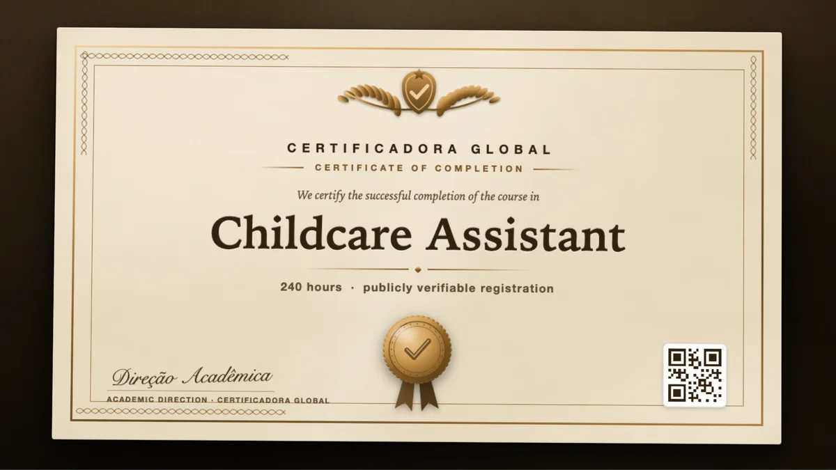 Cover of the Childcare Assistant course