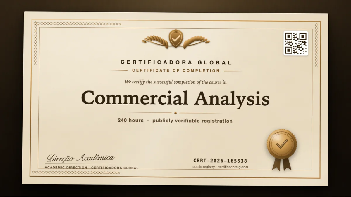 Cover of the Commercial Analysis course