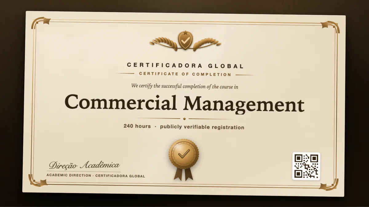 Cover of the Commercial Management course