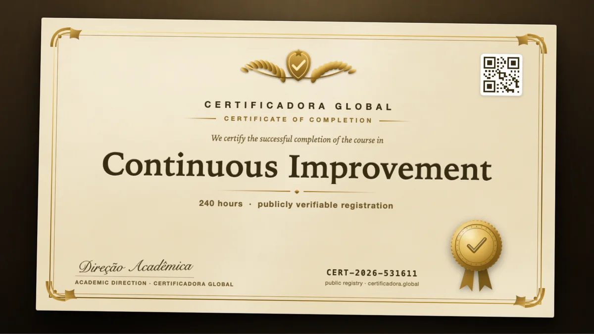 Cover of the Continuous Improvement course