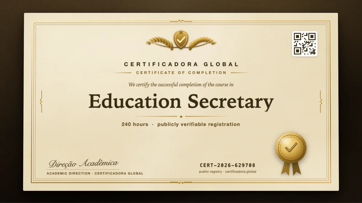 Cover of the Education Secretary course