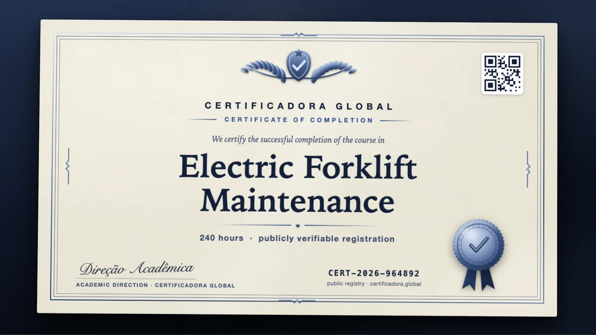 Cover of the Electric Forklift Maintenance course