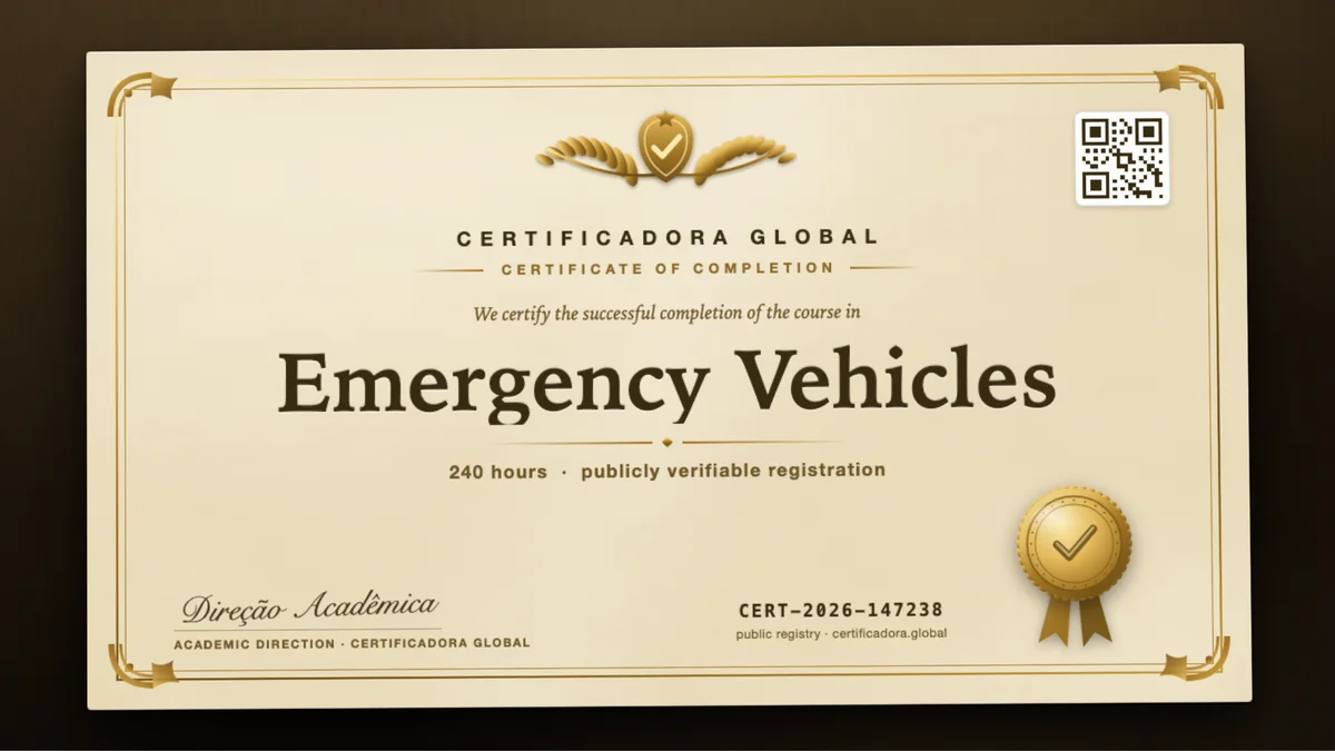 Cover of the Emergency Vehicles course