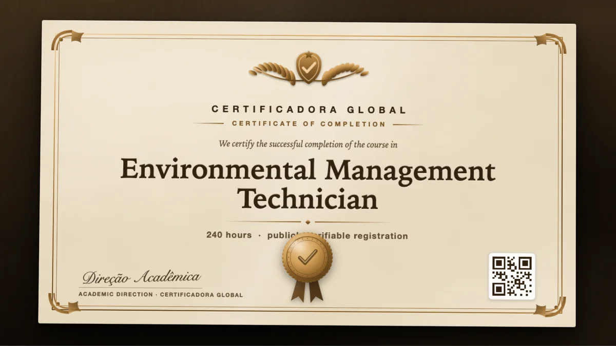 Cover of the Environmental Management Technician course